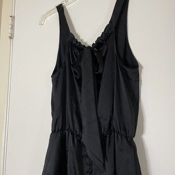 Victoria Secret black satin tie back romper sleepwear size XS - Picture 7 of 7